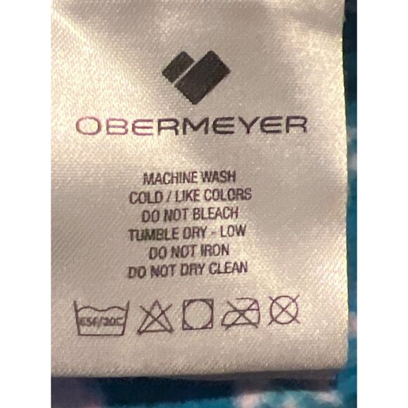 Obermeyer Alya Retro Ski Jacket Loud Geometric Fleece Lined Winter Coat XL - Picture 5 of 7
